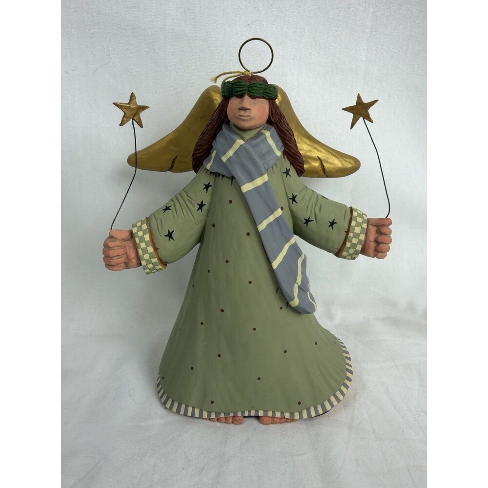 Williraye Studio Holy Night O'Holy Night, Angel Figure Folk Art Americana